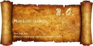 Musics Ozmin névjegykártya